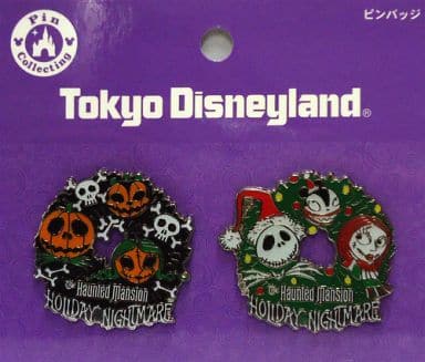 駿河屋 中古 ホリデー ナイトメア ピンズ ホーンテッドマンション ホリデー 東京ディズニーランド限定 バッジ ピンズ