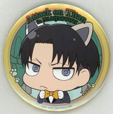 駿河屋 -<中古>リヴァイ(ちびキャラ/猫耳) 75mm缶バッジ 「進撃の巨人