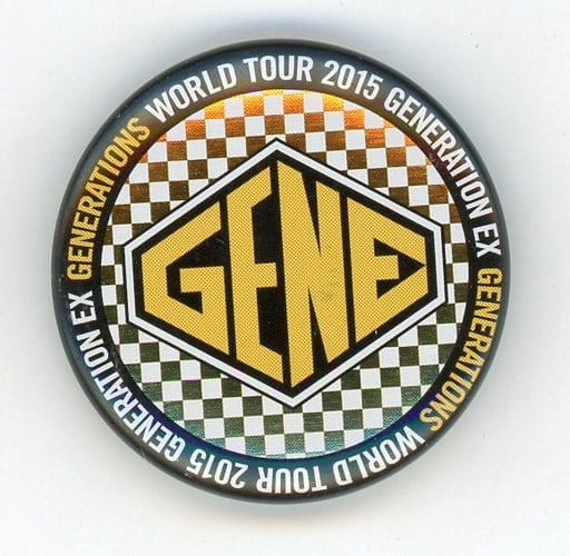 駿河屋 中古 Generations ロゴ 縁 黒 缶バッジ Generations World Tour 15 Generation Ex バッジ ピンズ