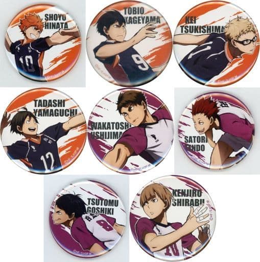 全8種セット 「ハイキュー!! 烏野高校VS白鳥沢学園高校 缶バッジコレクション」 全8種セット 「ハイキュー!! 烏野高校VS白鳥沢学園高校 缶バッジコレクション」