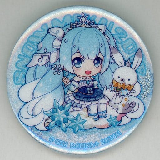 駿河屋 -<中古>雪ミク2019(座り) 缶バッジ 「ガシャポンくじ 初音ミク