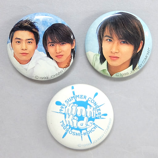 駿河屋 中古 Kinki Kids 缶バッジ 3個セット 堂本光一ver Johnny S Summer Concert 99 Kinki Kids バッジ ピンズ