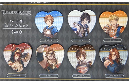 駿河屋 -<中古>集合 ハート型缶バッジ7種セット Vol.1 「GRANBLUE ...