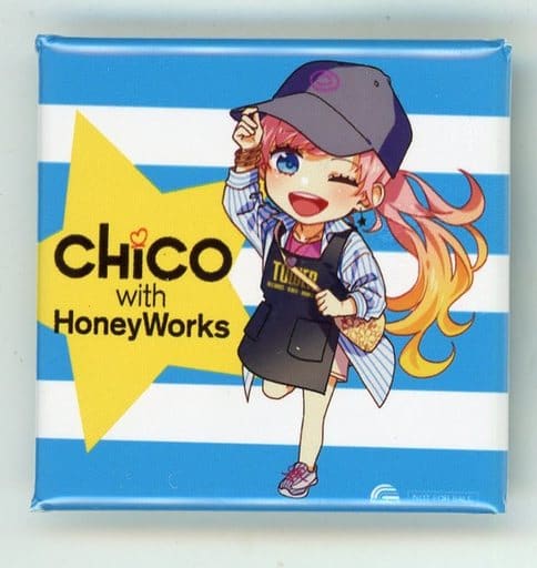 　CHiCO with HoneyWorks 四角形40mm缶バッジ 「CD 瞬く世界に i を揺らせ」 タワーレコード購入特典