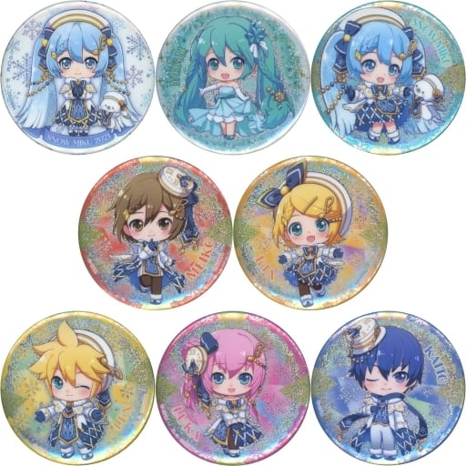 駿河屋 -<中古>全8種セット 缶バッジ 「ガシャポンくじ 初音ミク SNOW