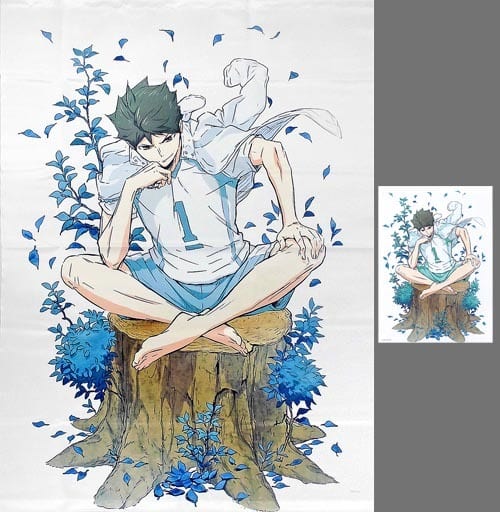 石見銀山 ハイキュー 及川徹 タペストリー 描き下ろし ブロマイド付き