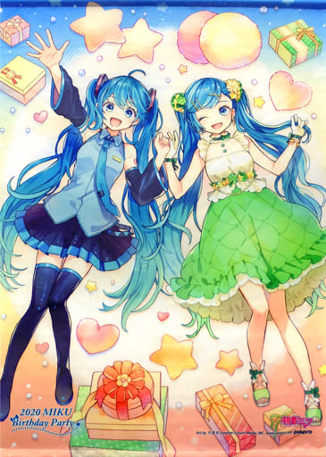 駿河屋 中古 初音ミク たまイラスト B2タペストリー Miku Ver Vocaloid 初音ミク Birthday Party In マルイ タペストリー