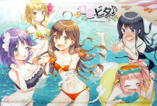 駿河屋 -<中古>集合(水着) B2タペストリー 「ひなビタ♪」 ゲーマーズ