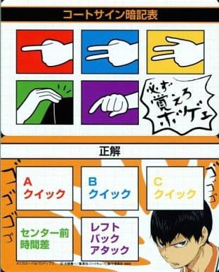 駿河屋 -<中古>影山飛雄(コートサイン暗記表) 「ハイキュー