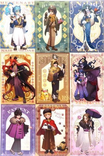 全9種セット ポストカード 「Identity V 第五人格 Happy Newyear!! 2022 in 有楽町マルイ」 対象商品購入特典 全9種セット ポストカード 「Identity V 第五人格 Happy Newyear!! 2022 in 有楽町マルイ」 対象商品購入特典