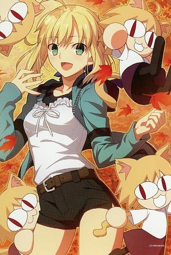 セイバー&ネコアルク ポストカード 「TYPE-MOON×マチ☆アソビ vol.24」 金長まんじゅう封入特典 セイバー&ネコアルク ポストカード 「TYPE-MOON×マチ☆アソビ vol.24」 金長まんじゅう封入特典
