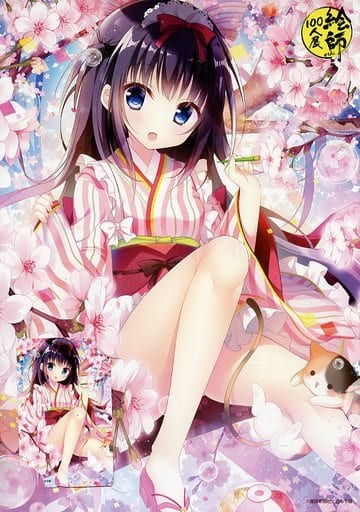 白もち桜先生 複製原画「金魚姫」 (絵師100人展 08)-
