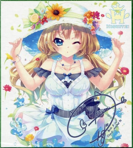 【オリジナル】ミニ色紙 絵柄B(和泉つばす) C96/翡翠亭
