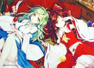 駿河屋 - 【買取】【東方Project】B2タペストリー 東風谷早苗&博麗