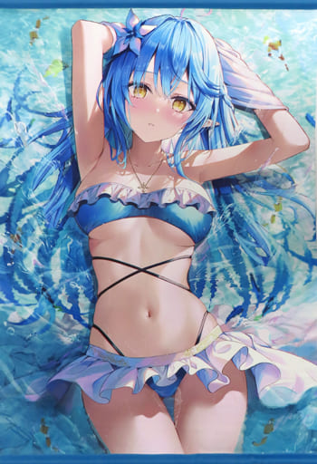 駿河屋 -<中古>【バーチャルYoutuber】水着ラミィB1タペストリー 雪花