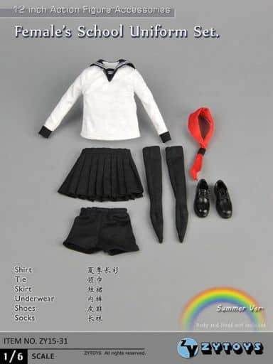 駿河屋 -<新品/中古>1/6用 女子高生制服セット(夏服)(ドール