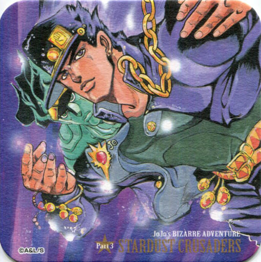 空条承太郎&スタープラチナ 「荒木飛呂彦原画展 JOJO 冒険の波紋 ジョジョの奇妙な冒険 アートコースター」 空条承太郎&スタープラチナ 「荒木飛呂彦原画展 JOJO 冒険の波紋 ジョジョの奇妙な冒険 アートコースター」