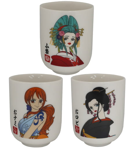 駿河屋 -<中古>全3種セット お湯呑み 「一番くじ ワンピース ONE PIECE