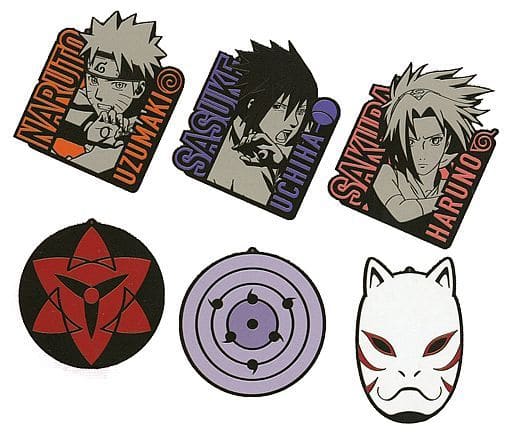 駿河屋 -<中古>全6種セット ラバーコースター 「一番くじ NARUTO