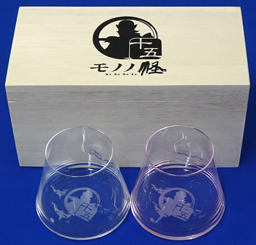 駿河屋 -<中古>伝統工芸品・江戸硝子のグラス紅白2種セット 「モノノ怪