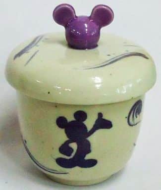 駿河屋 中古 ミッキーマウス 茶碗蒸し器 紫 ディズニー ファンタジーアミューズ 皿 茶碗