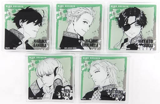 駿河屋 -<中古>全5種セット ガラスプレート 「一番くじ WIND BREAKER
