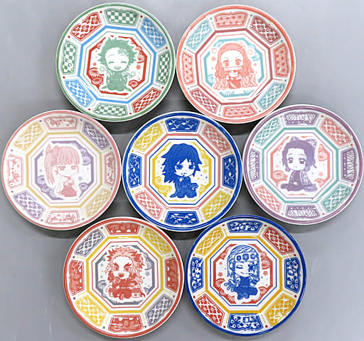 駿河屋 -<中古>全7種セット きゅんキャラ 小皿 「一番くじ 鬼滅の刃