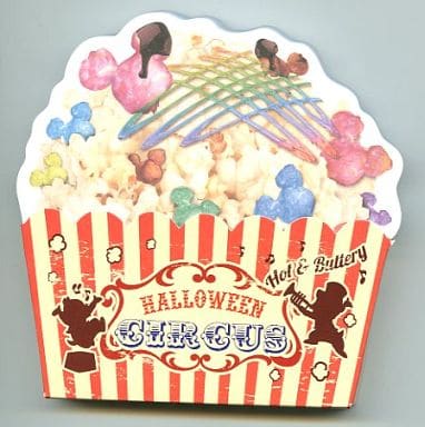 駿河屋 中古 ミッキーマウス ポップコーン パッケージングメモ 一番くじ ミッキー フレンズ Halloween Circus I賞 ノート メモ帳