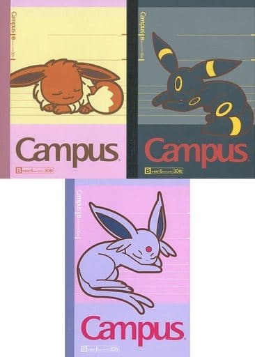 駿河屋 中古 B Eievui Collection17 ミニキャンパスノートドット入り3冊パック ポケットモンスター ポケモン センター限定 ノート メモ帳