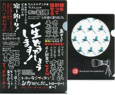 駿河屋 中古 名言集 望遠レンズ A5クリアファイルセット 2枚組 一番くじ 水曜どうでしょう おみまいするぞ G賞 クリアファイル