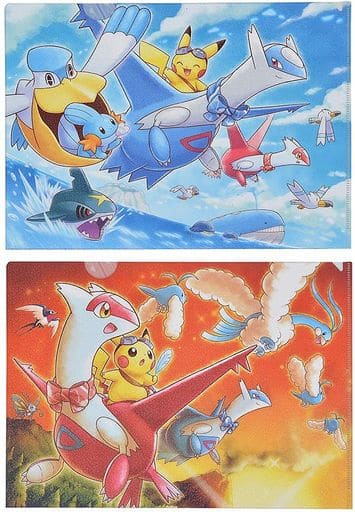 駿河屋 -<中古>ピカチュウ&ラティアス&ラティオス(夕焼け) A4クリア