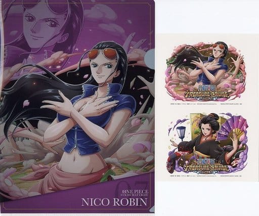 駿河屋 -<中古>ニコ・ロビン クリアファイル&ステッカーセット