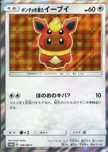 ポンチョを着たイーブイ - ポケモンカードゲーム