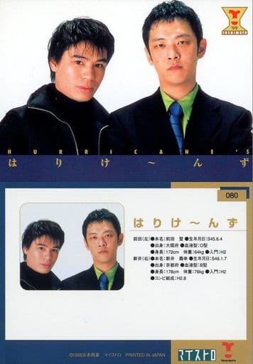コレクションカード(男性)/吉本興業公認カード 080 : はりけ~んず/前田登・新井義幸/レギュラーカード(タレントカード)/吉本興業公認カード