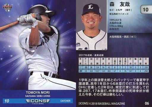 駿河屋 中古 06 レギュラーカード 森友哉 m