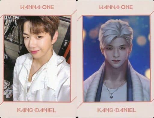 駿河屋 買取 Wanna One カン ダニエル Kang Daniel 裏面イラスト Cd 1 X 1 Undivided Art Book Ver 特典トレカ 男性コレクションカード