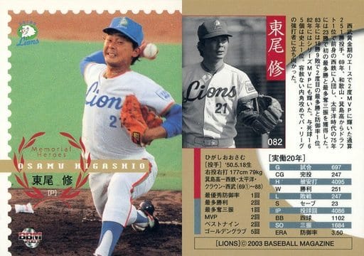 BBMプロ野球カード 西武ライオンズ 東尾 修 grandelimite.co.jp