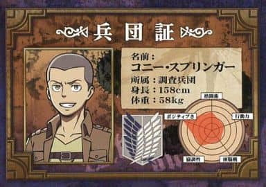 駿河屋 中古 兵団証 コニー スプリンガー アニメ ゲーム 駿河屋 中古 兵団証 コニー スプリンガー アニメ ゲーム