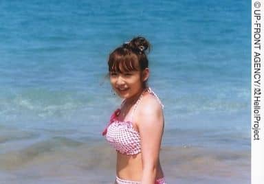 駿河屋 中古 モーニング娘 加護亜依 横型 上半身 水着水玉柄ピンク 左向き 海 公式生写真 ハロープロジェクト