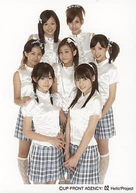 駿河屋 -u003c中古u003e°C-ute/集合(7人)/衣装白チェック・背景白・2Lサイズ