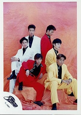 駿河屋 中古 Smap 6人 背景ピンク スーツ 公式生写真 Smap