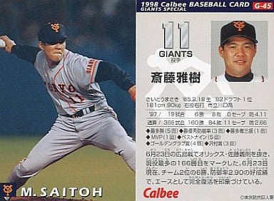 駿河屋 -<中古>G-45:斎藤 雅樹(スポーツ)