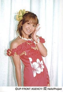 駿河屋 中古 矢口真里 上半身 赤の花柄ワンピース 左手頬 女性生写真