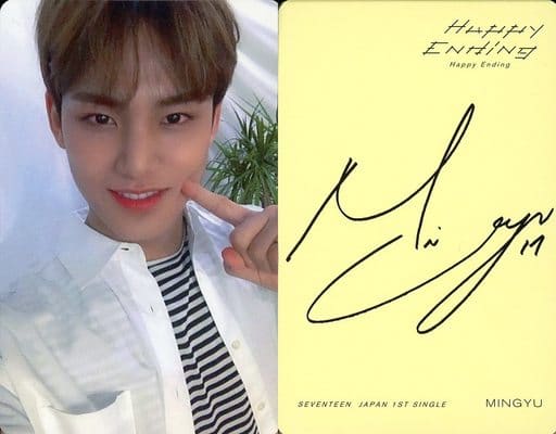 駿河屋 -<中古>SEVENTEEN/MINGYU(ミンギュ)/印刷サイン入り・裏面黄色 ...