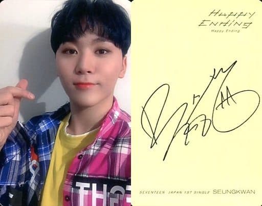 駿河屋 -<中古>SEVENTEEN/SEUNGKWAN(スングァン)/印刷サイン入り・裏面 ...