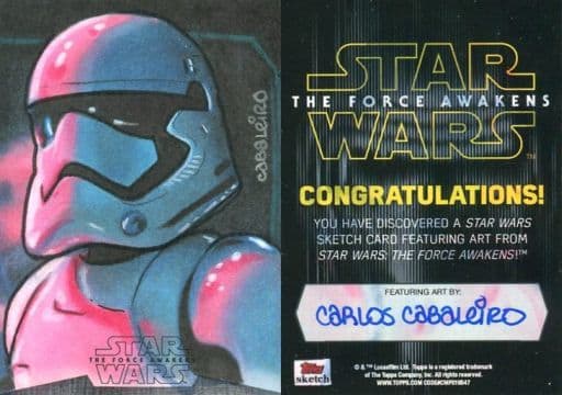 topps star wars sketch  card