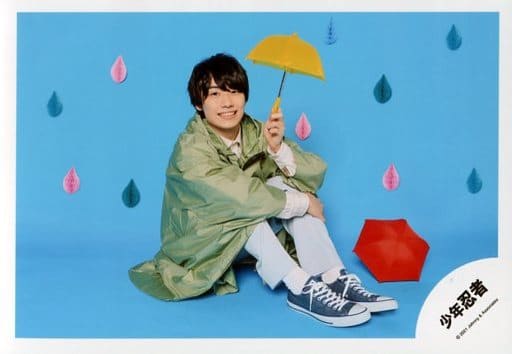 駿河屋 -<中古>少年忍者/檜山光成/横型・全身/Greeting Photo ~Rainy