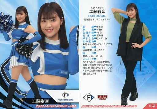 ファイターズガール工藤彩音　直筆サインカード