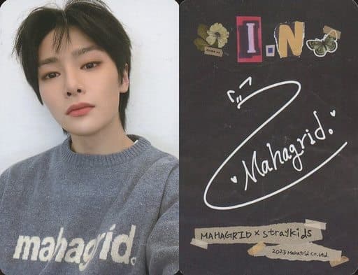 Stray Kids/I.N(アイエン)/裏面黒・印刷サイン・メッセージ入り/「Stray Kids×Mahagrid」購入特典フォトカード第4弾 Stray Kids/I.N(アイエン)/裏面黒・印刷サイン・メッセージ入り/「Stray Kids×Mahagrid」購入特典フォトカード第4弾
