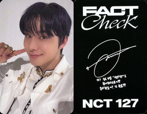 NCT 127/ジョンウ(JUNGWOO)/印刷サイン・メッセージ入り/CD「FACT Check」(Exhibit Ver.)フォトカード NCT 127/ジョンウ(JUNGWOO)/印刷サイン・メッセージ入り/CD「FACT Check」(Exhibit Ver.)フォトカード